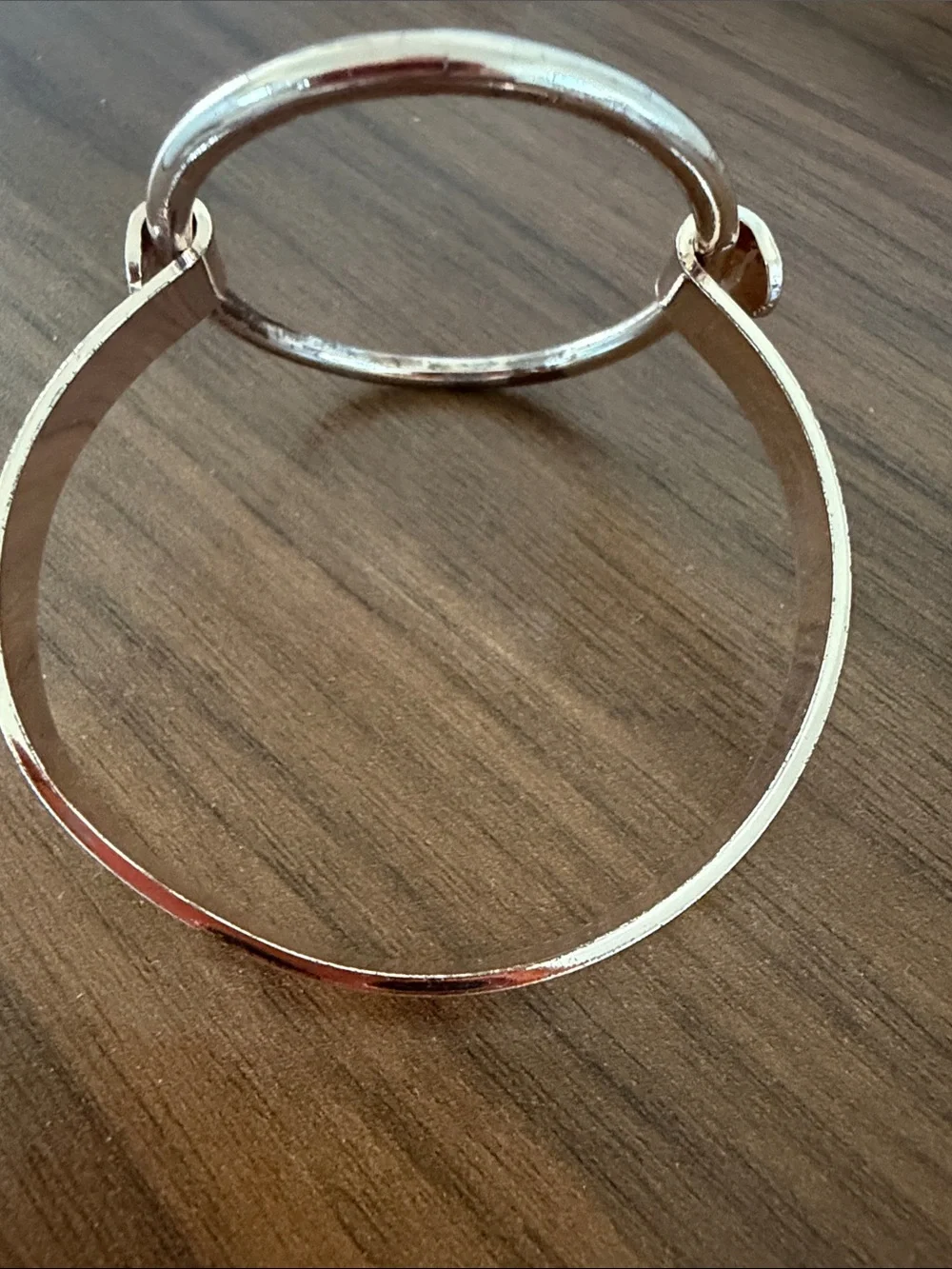 Gold-Tone Hoop Women's Bangle and Rose Gold Hoop Bangle